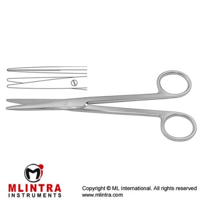 Lexer Dissecting Scissor Straight Stainless Steel, 16 cm - 6 1/4"